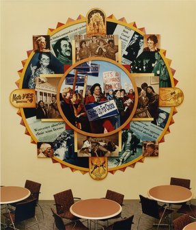 “Medicine Wheel” Planned Parenthood League of      Massachusetts, Boston, MA  1998  120’ sq., tondo.  (Photo: Andrew Edgar)