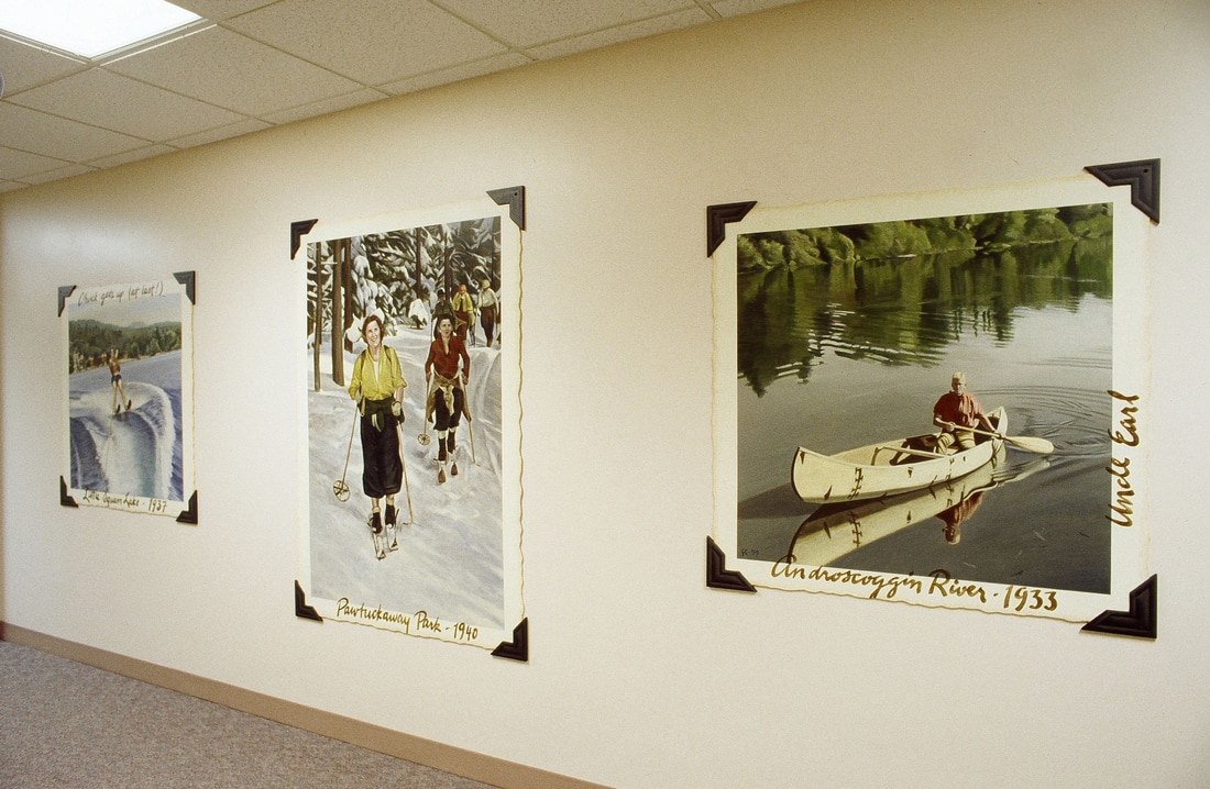 “Memory Lane” (detail), New Hampshire Hospital, Concord, NH  2000 Total for all nine panels: 154’      sq. (Photo: Andrew Edgar)